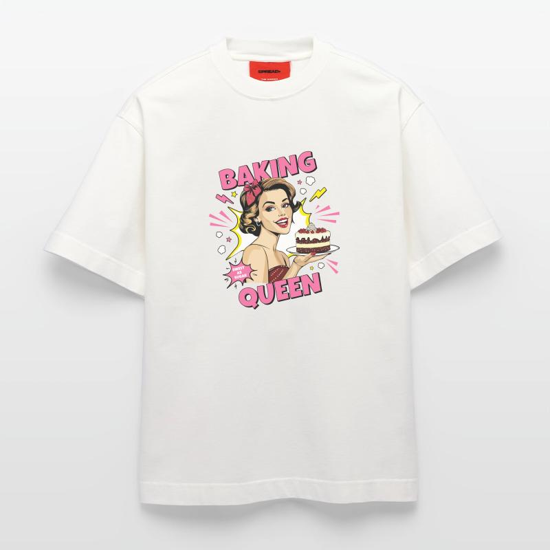 Cuisson Gâteau Cuisson Reine Cuisson Fée Boulanger Pop Art T-shirt bio épais oversize fabriqué en UE