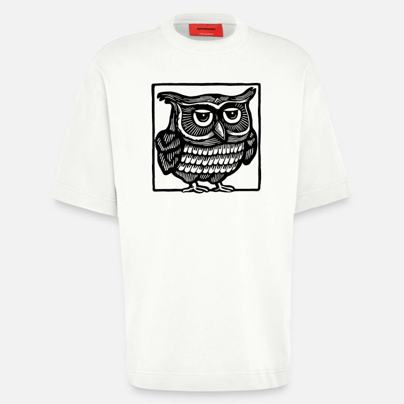 Eule - Heavyweight T-Shirt - made by SPREAD  - OFF WHITE