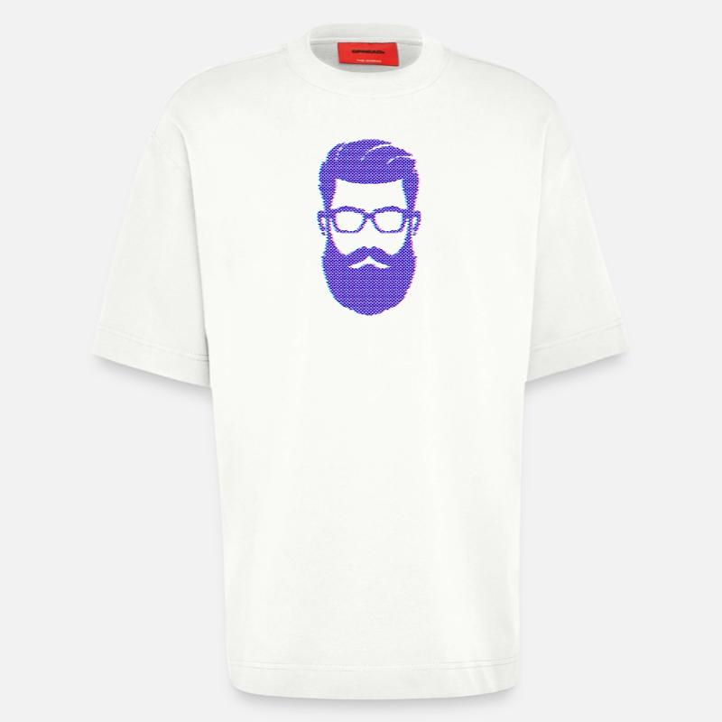 Bartträger Männlichkeit Schnurrbart Bart - Heavyweight T-Shirt - made by SPREAD  - OFF WHITE