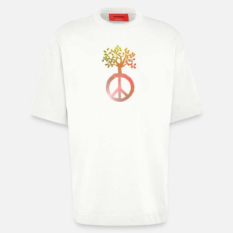 Friedensbaum Peace - Heavyweight T-Shirt - made by SPREAD  - OFF WHITE
