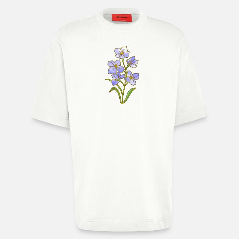 Fleur - T-shirt bio épais oversize fabriqué en UE - OFF WHITE