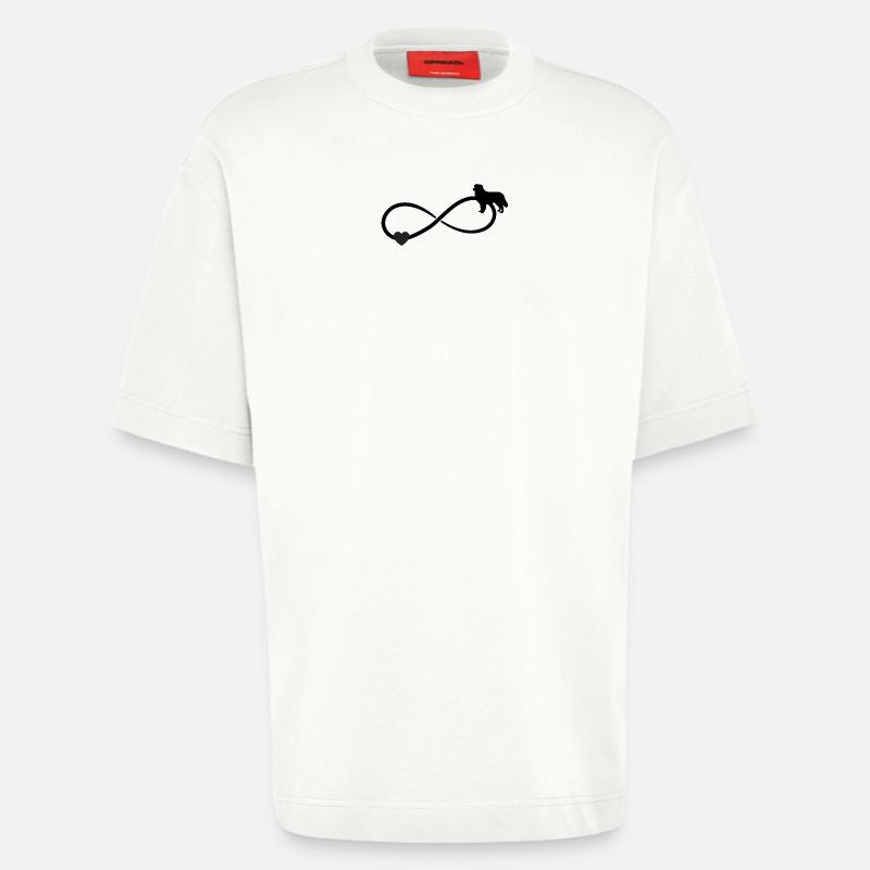 Australian Sheperd Herz Unendlichkeit  - Heavyweight T-Shirt - made by SPREAD  - OFF WHITE