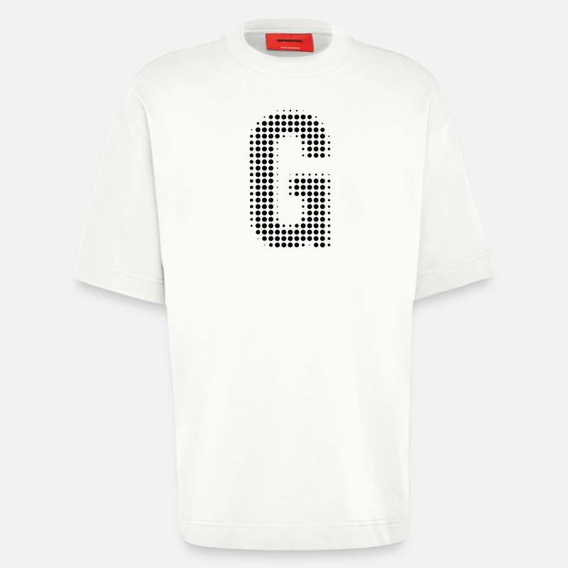 G Buchstabe Anfangsbuchstabe Punkte Geschenk - Heavyweight T-Shirt - made by SPREAD  - OFF WHITE
