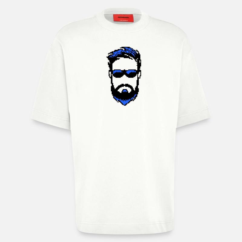 Bartträger Männlichkeit Bart ziegenbart - Heavyweight T-Shirt - made by SPREAD  - OFF WHITE