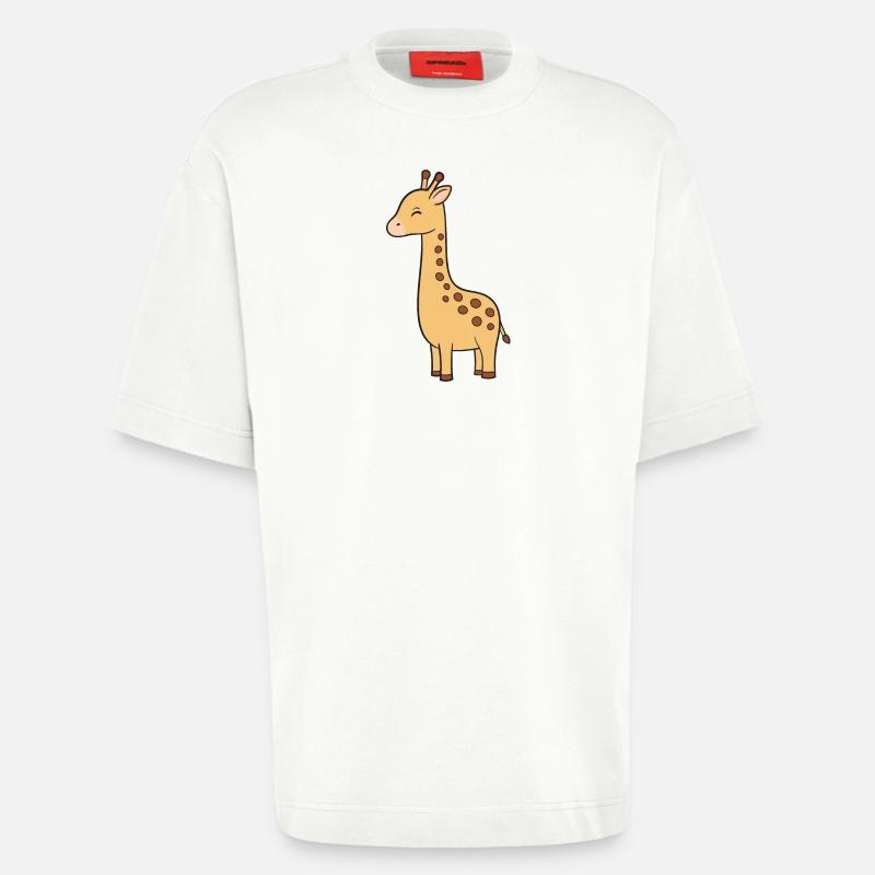 Giraffe - Heavyweight T-Shirt - made by SPREAD - OFF WHITE