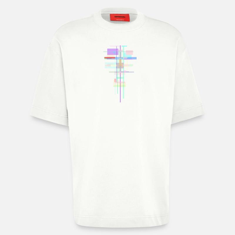 Pattern Abstract - Space Architecture - Heavyweight T-Shirt - made by SPREAD  - OFF WHITE