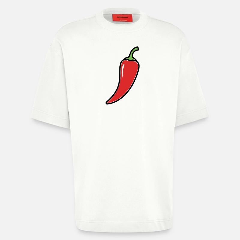 Chili Schote Scharf Comic - Heavyweight T-Shirt - made by SPREAD  - OFF WHITE