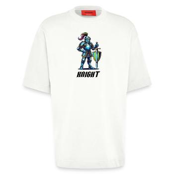 Riddare Serie - Heavyweight Oversized Organic T-shirt Made in EU - OFF WHITE - Fram - Fiona (171cm)