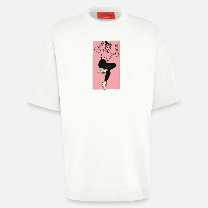Danseuse #6 - T-shirt bio épais oversize fabriqué en UE - OFF WHITE