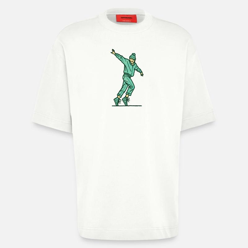 Danseuse #14 - T-shirt bio épais oversize fabriqué en UE - OFF WHITE