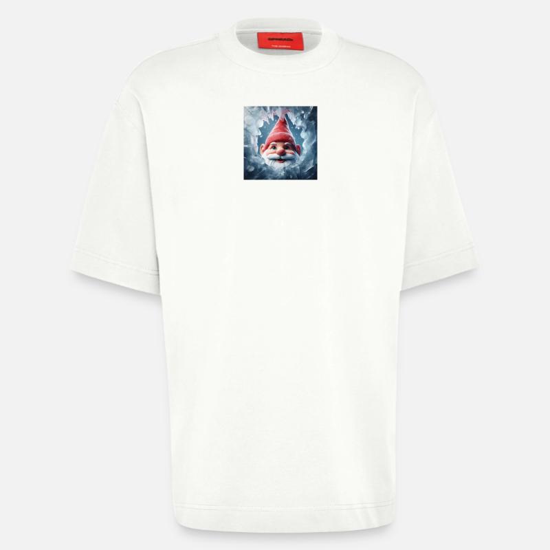 Wichtel schaut durch Eis - Heavyweight T-Shirt - made by SPREAD - OFF WHITE