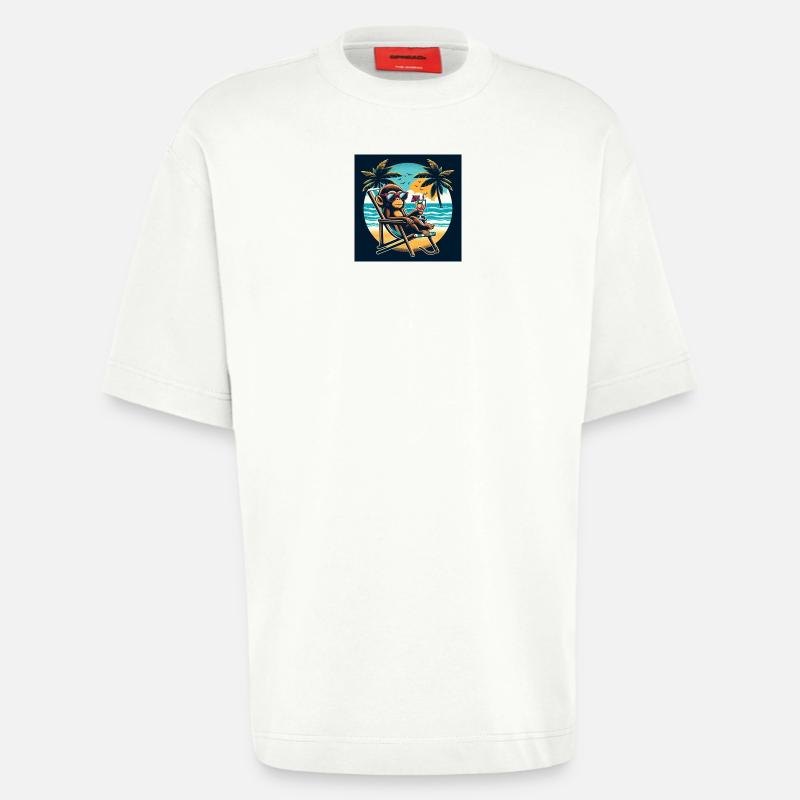 Strandaffe - Heavyweight T-Shirt - made by SPREAD  - OFF WHITE