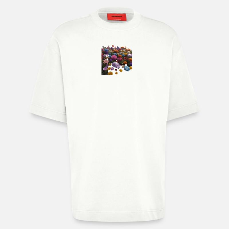 Bunte Blumen - Heavyweight T-Shirt - made by SPREAD  - OFF WHITE