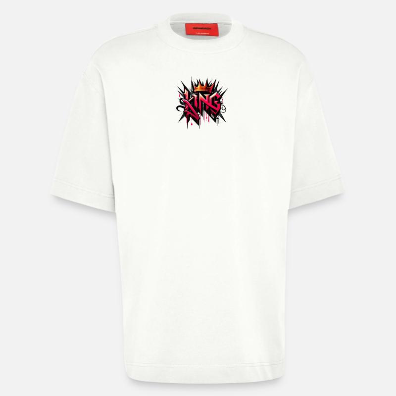 King 1 - Heavyweight T-Shirt - made by SPREAD  - OFF WHITE
