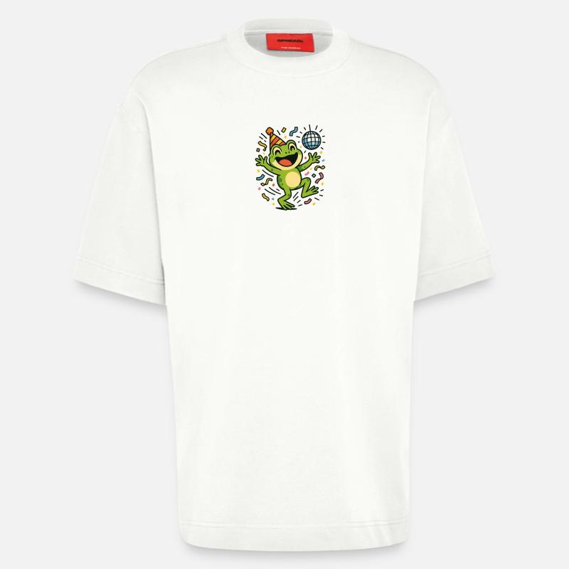 Party-Frosch - Heavyweight T-Shirt - made by SPREAD  - OFF WHITE