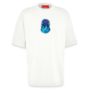 Gletscherblüte - Heavyweight T-Shirt - made by SPREAD  - OFF WHITE - Vorne - Fiona (171cm)