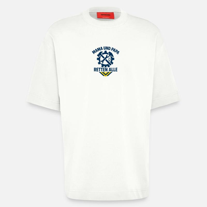 Mutter Vater Rettung Team Design - Heavyweight T-Shirt - made by SPREAD  - OFF WHITE