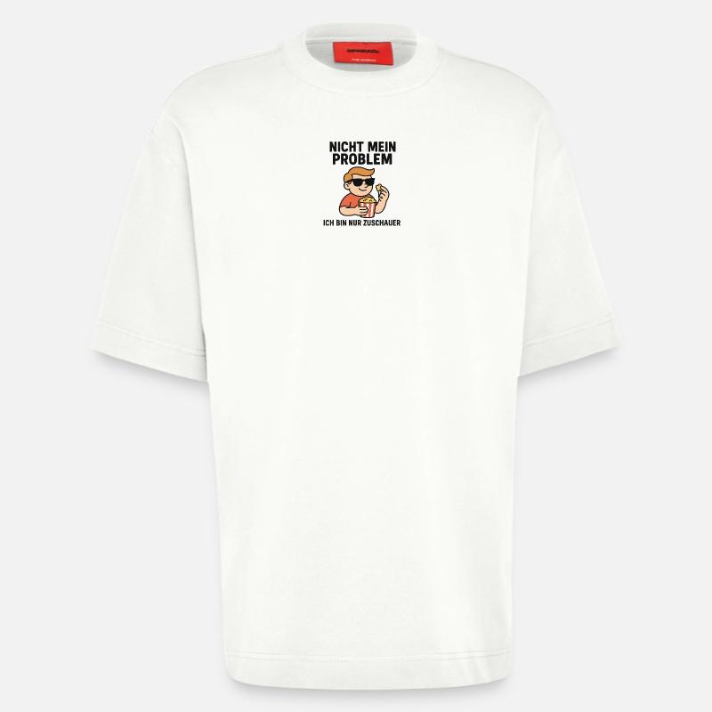 Nicht Mein Problem Zuschauer - Heavyweight T-Shirt - made by SPREAD  - OFF WHITE