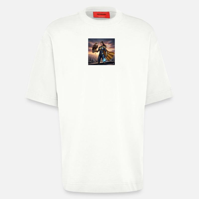 Urban Eagle Heldin - Heavyweight T-Shirt - made by SPREAD  - OFF WHITE