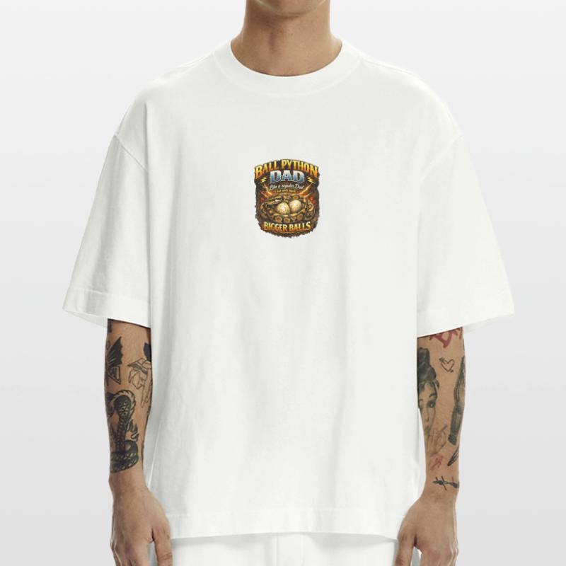 Ball Python Dad Größere Eier Königspython Besitzer Heavyweight T-Shirt - made by SPREAD 