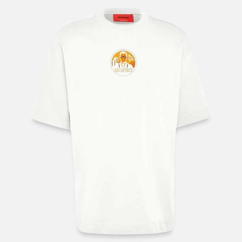 Architekt Icon Bauplan - Heavyweight T-Shirt - made by SPREAD  - OFF WHITE