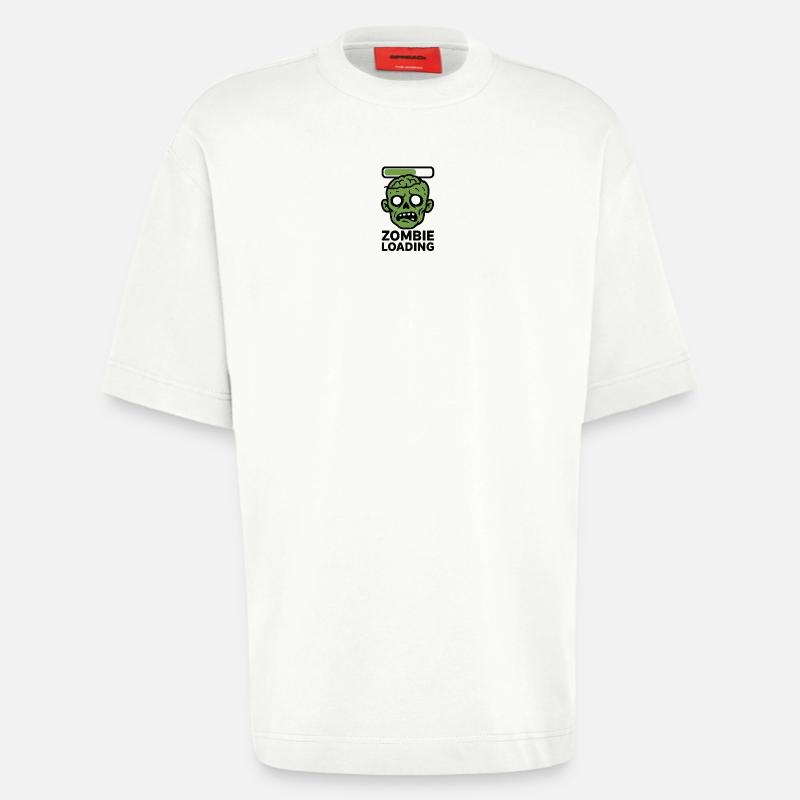 Zombie Loading Skull Graphic - Heavyweight T-Shirt - made by SPREAD - OFF WHITE