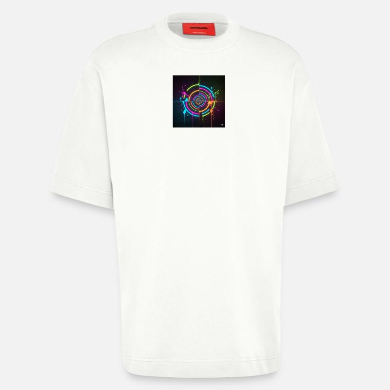 Neon Circle Splatter - Heavyweight T-Shirt - made by SPREAD  - OFF WHITE