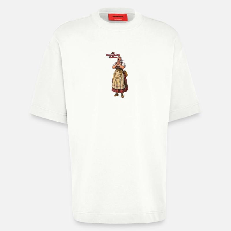 Dirndl Retro Jo Herrschaftszeiten - Heavyweight T-Shirt - made by SPREAD  - OFF WHITE