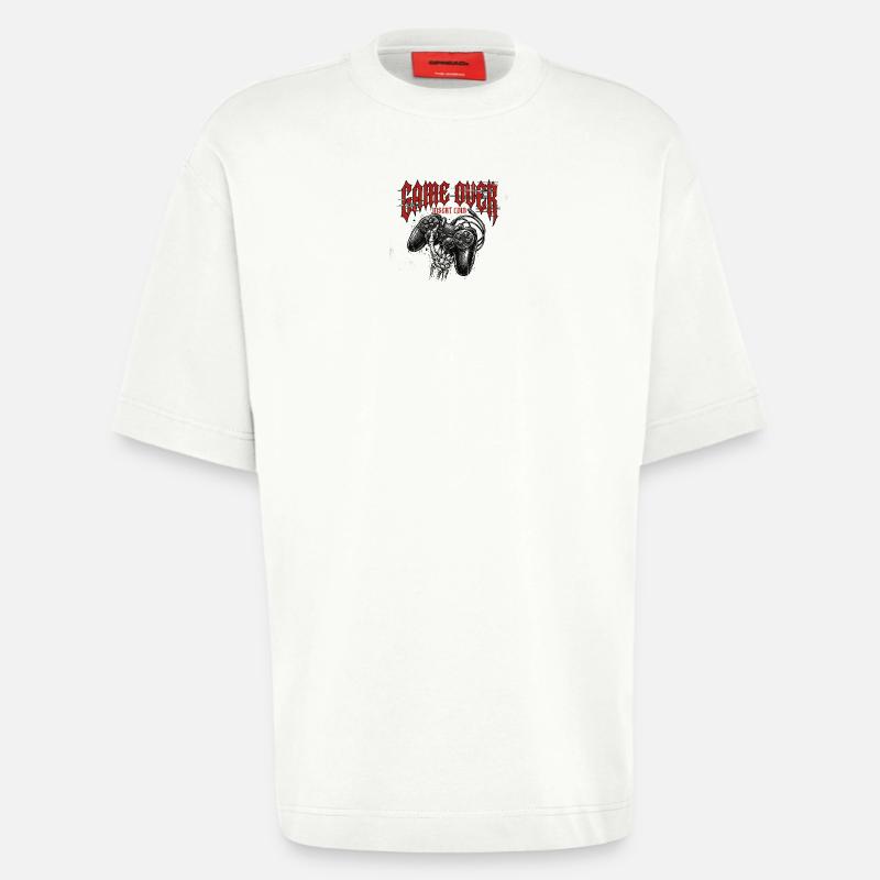 Game Over Retro Controller Grunge - Heavyweight T-Shirt - made by SPREAD - OFF WHITE