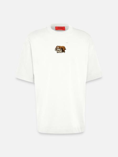 Chill Mal Sloth Illustration - Heavyweight T-Shirt - made by SPREAD - OFF WHITE