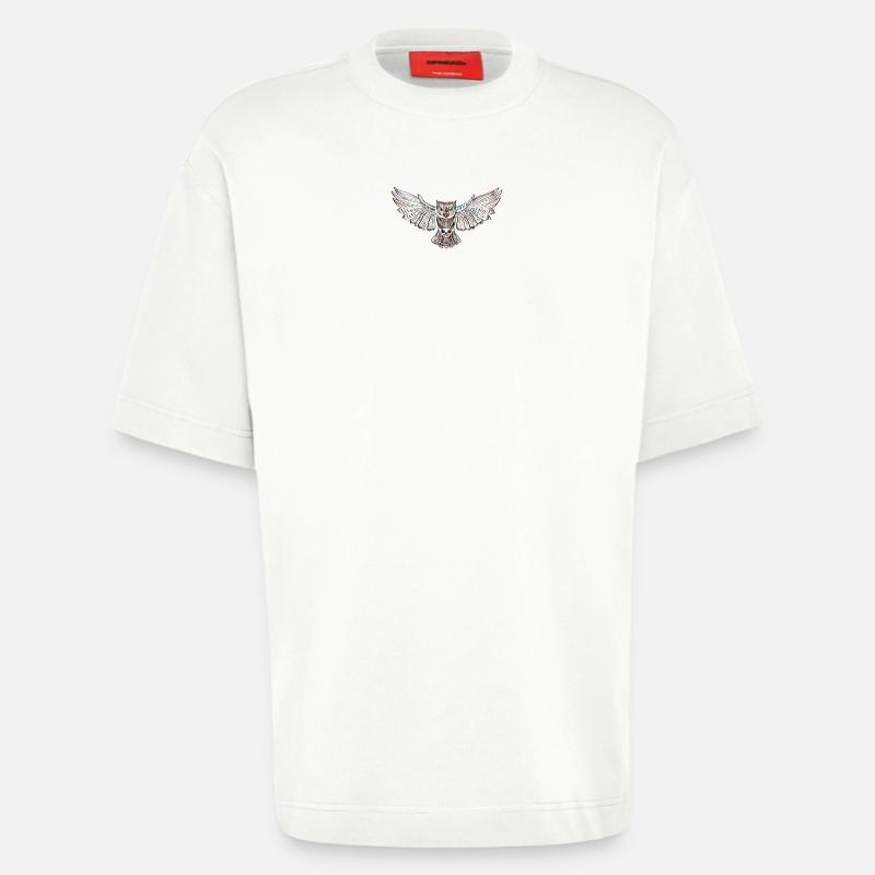 Fliegende Eule - Heavyweight T-Shirt - made by SPREAD  - OFF WHITE