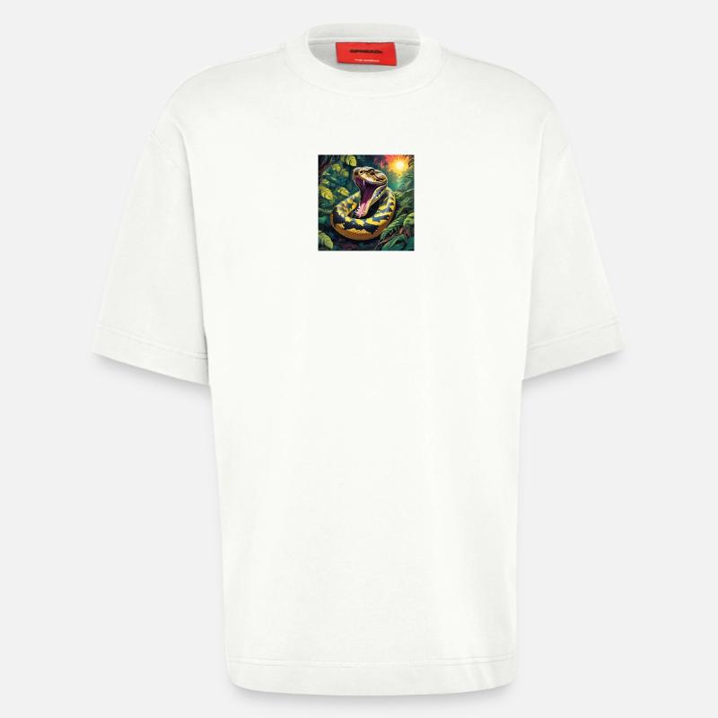 Python Snake - Heavyweight T-Shirt - made by SPREAD  - OFF WHITE
