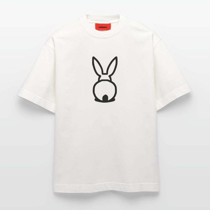 cute rabbit from behind Heavyweight T-Shirt - made by SPREAD 
