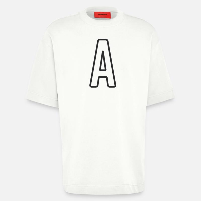 Buchstabe A Typodesign  - Heavyweight T-Shirt - made by SPREAD  - OFF WHITE