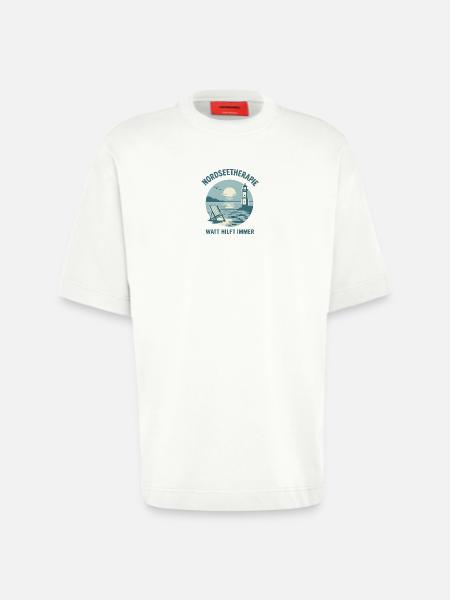 Nordseetherapie - Watt hilft immer - Heavyweight T-Shirt - made by SPREAD  - OFF WHITE