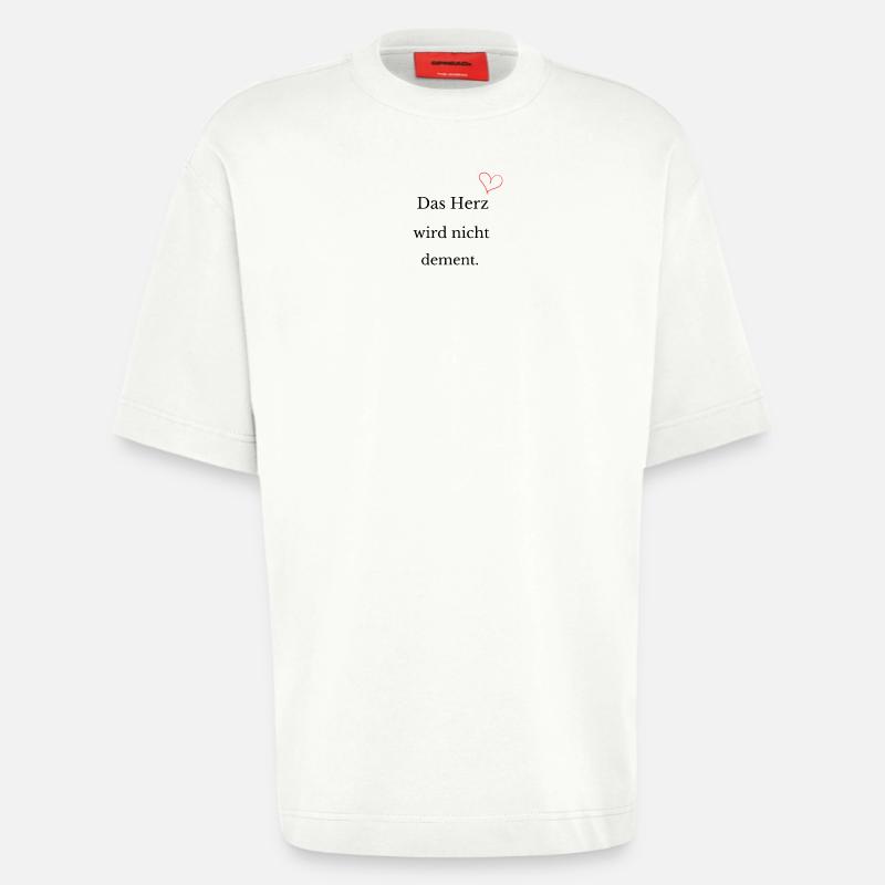 Das Herz wird nicht dement - Heavyweight T-Shirt - made by SPREAD  - OFF WHITE