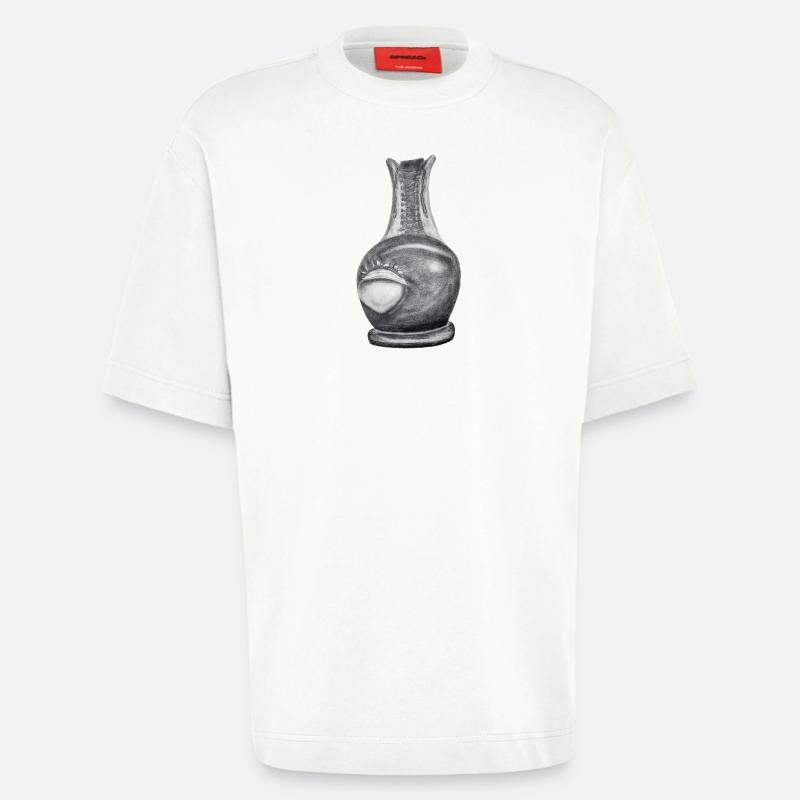 Gammel sko med hull - Heavyweight Oversized Organic T-skjorte produsert i EU - OFF WHITE