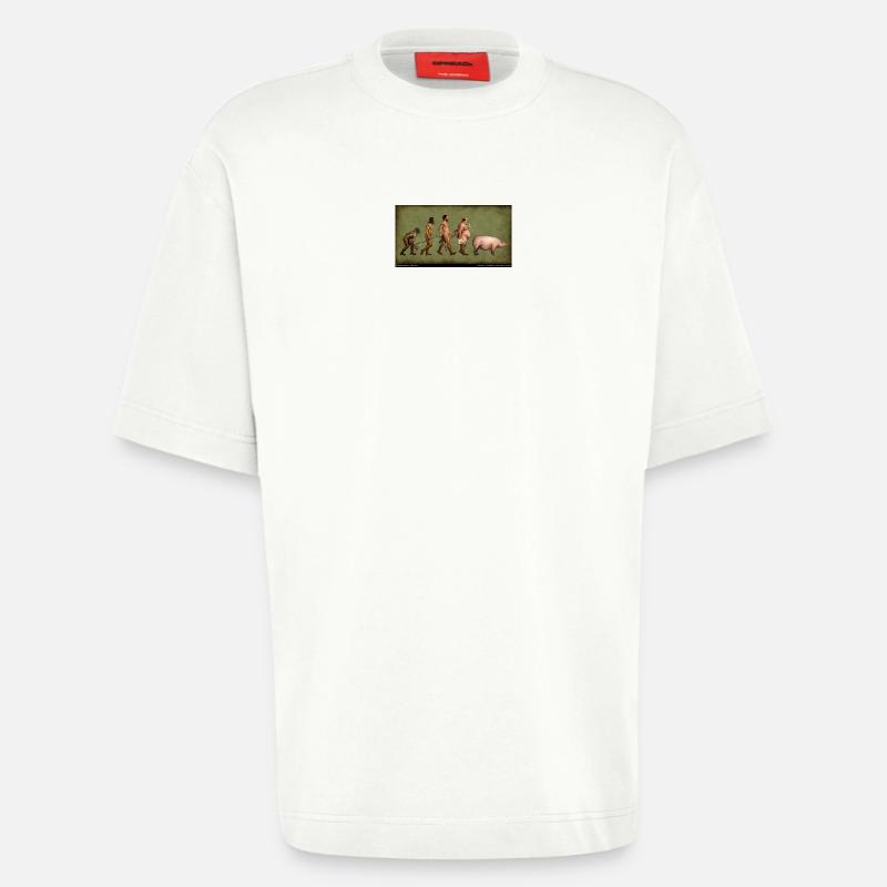 Evolution - Heavyweight T-Shirt - made by SPREAD  - OFF WHITE