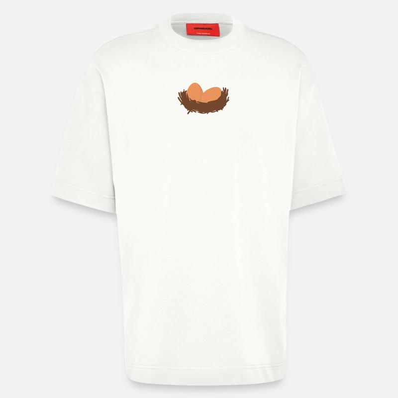 Eier Nest Egg Easter - Heavyweight T-Shirt - made by SPREAD  - OFF WHITE