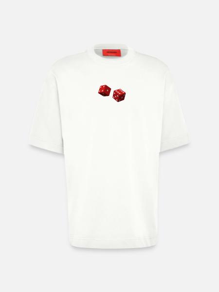 Red dice - Heavyweight T-Shirt - made by SPREAD  - OFF WHITE