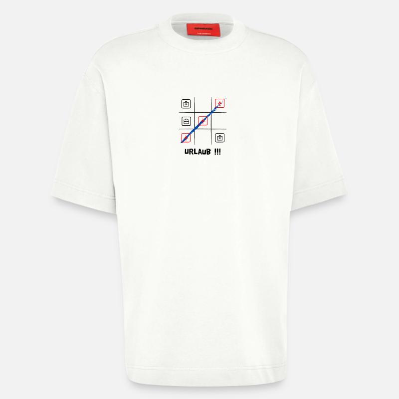 Tik tak to oder Käsekästchen, Urlaub oder Arbeit - Heavyweight T-Shirt - made by SPREAD  - OFF WHITE