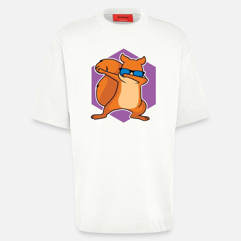 Tanzendes Eichhörnchen - Heavyweight T-Shirt - made by SPREAD  - OFF WHITE