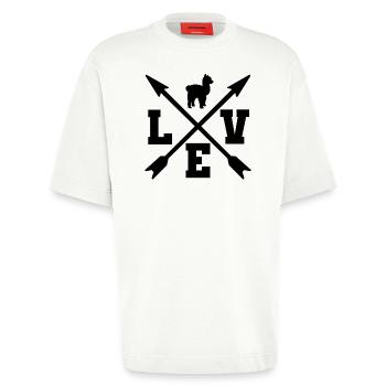 Alpaka - Heavyweight T-Shirt - made by SPREAD  - OFF WHITE - Vorne - Fiona (171cm)