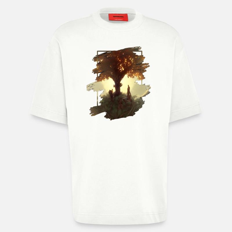 Baum des Lebens - Heavyweight T-Shirt - made by SPREAD  - OFF WHITE