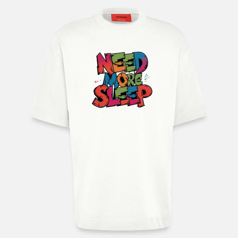 always sleeping need more sleep - Heavyweight T-Shirt - made by SPREAD  - OFF WHITE