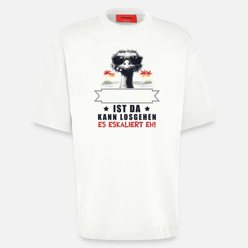 It's escalating anyway! Strauss Customizable Name - Heavyweight T-Shirt - made by SPREAD  - OFF WHITE