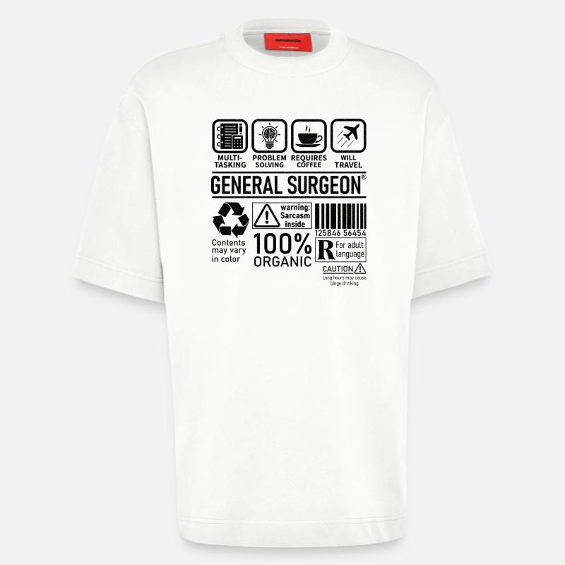 General Surgeon multi tasking problem solving - Heavyweight T-Shirt - made by SPREAD  - OFF WHITE