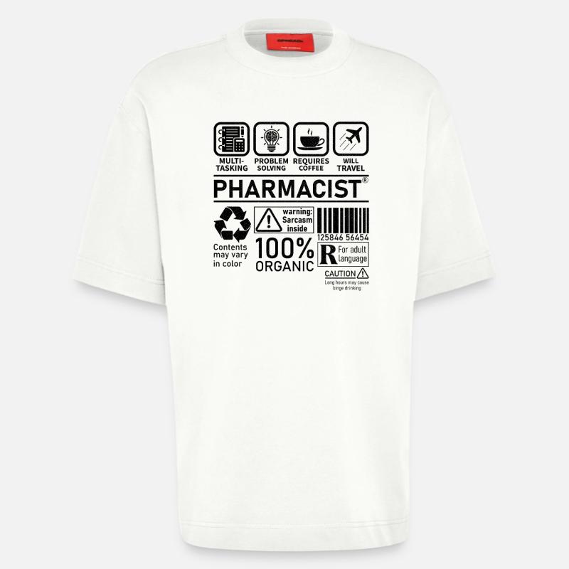 Pharmacist multi tasking problem solving - Heavyweight T-Shirt - made by SPREAD  - OFF WHITE