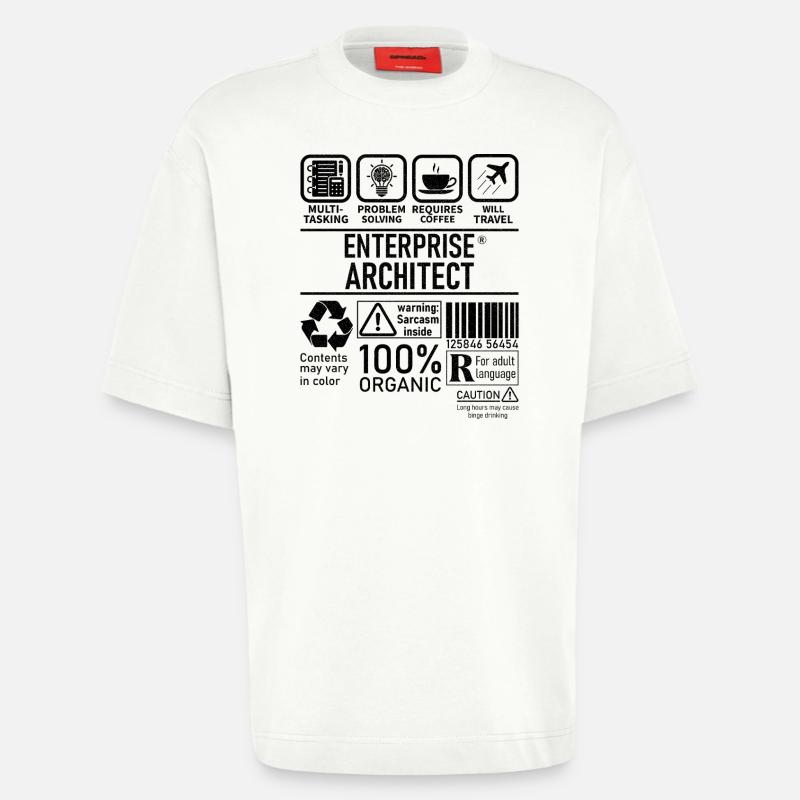 Enterprise Architect multi tasking problem solving - Heavyweight T-Shirt - made by SPREAD  - OFF WHITE