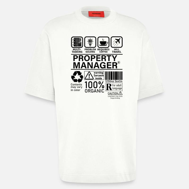 Property Manager Multi Tasking Problem Solving - Heavyweight T-Shirt - made by SPREAD  - OFF WHITE